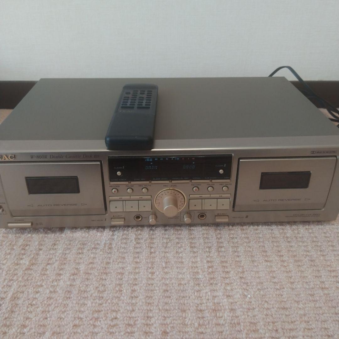 レトロ　TEAC W-860R ダブルカセットデッキ オーディオ　平成　90s
