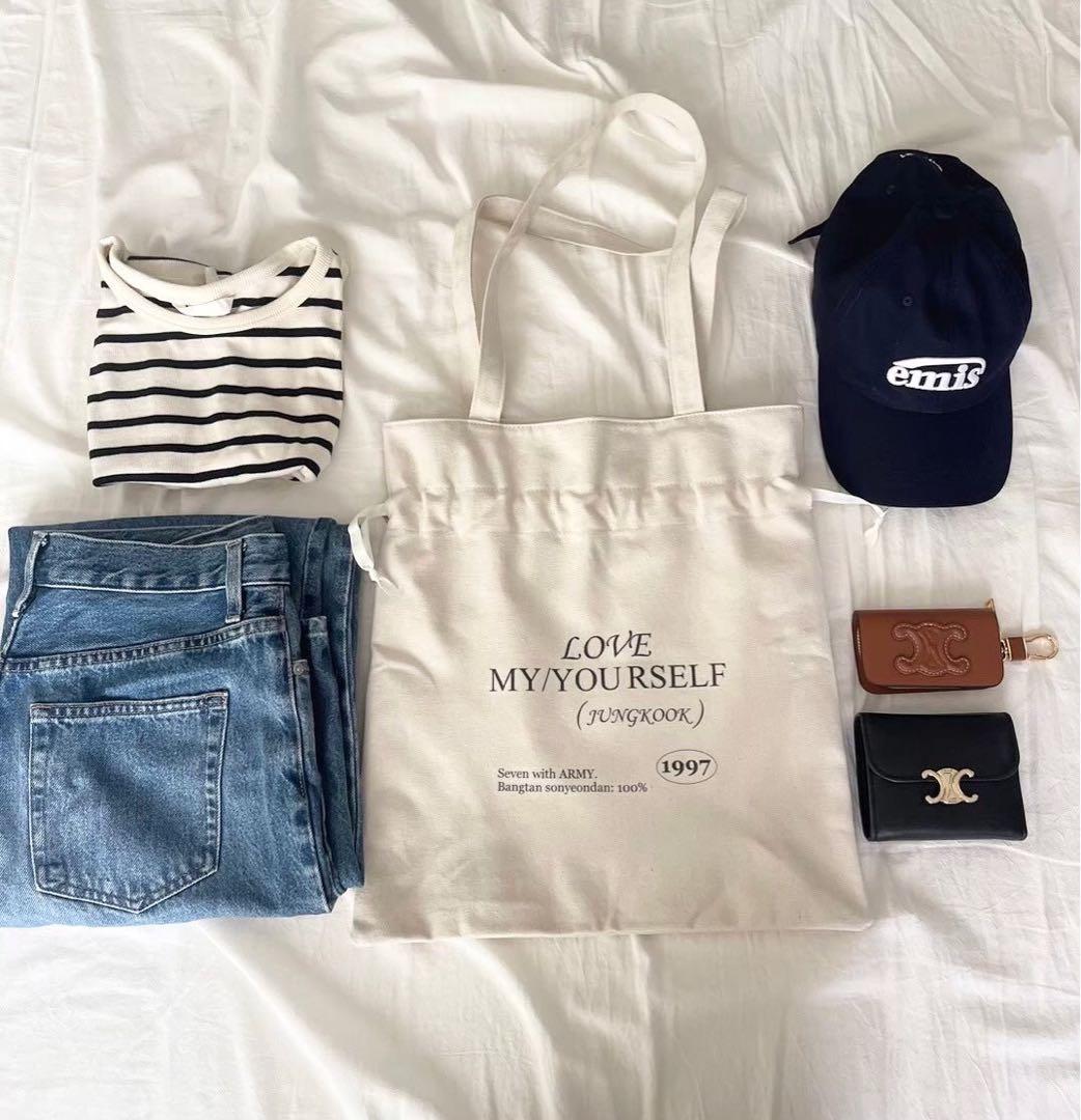 推し活　バッグ　トートバッグ 韓国　匂わせ　スキズ　bts おしゃれ