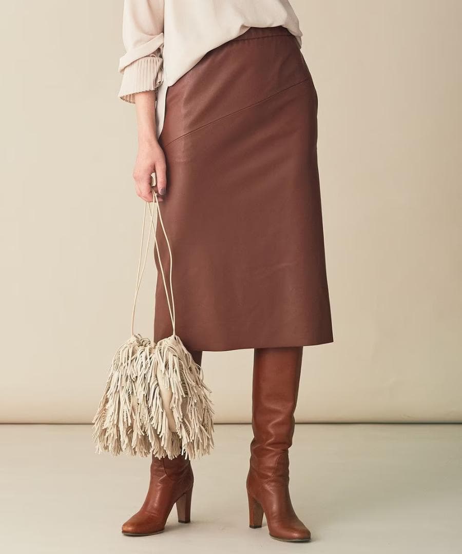 BEIGE ベイジ YENNE / フェイクレザースカート