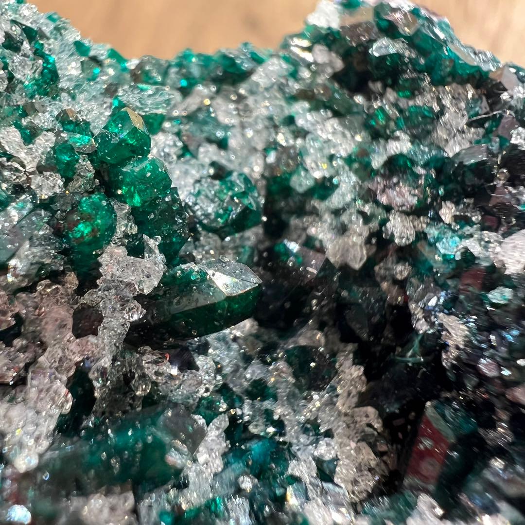 ダイオプテーズ 水晶 共生 鉱物 標本 原石