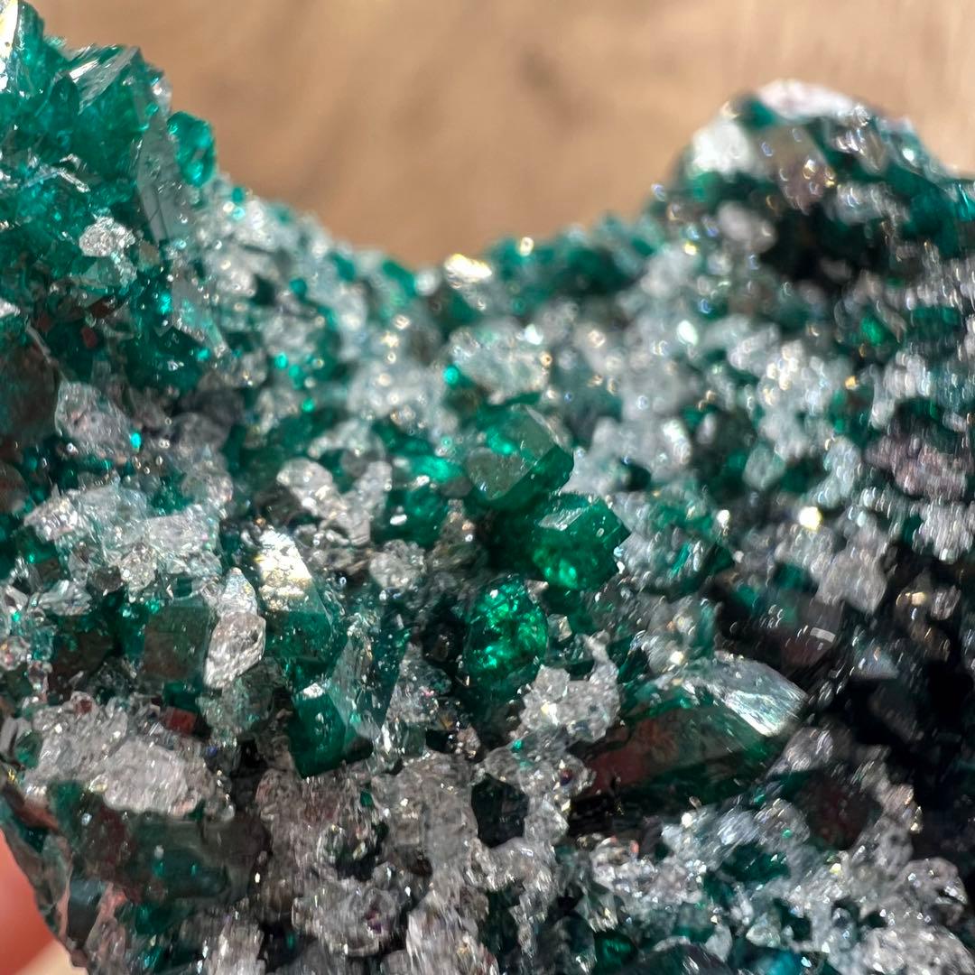 ダイオプテーズ 水晶 共生 鉱物 標本 原石