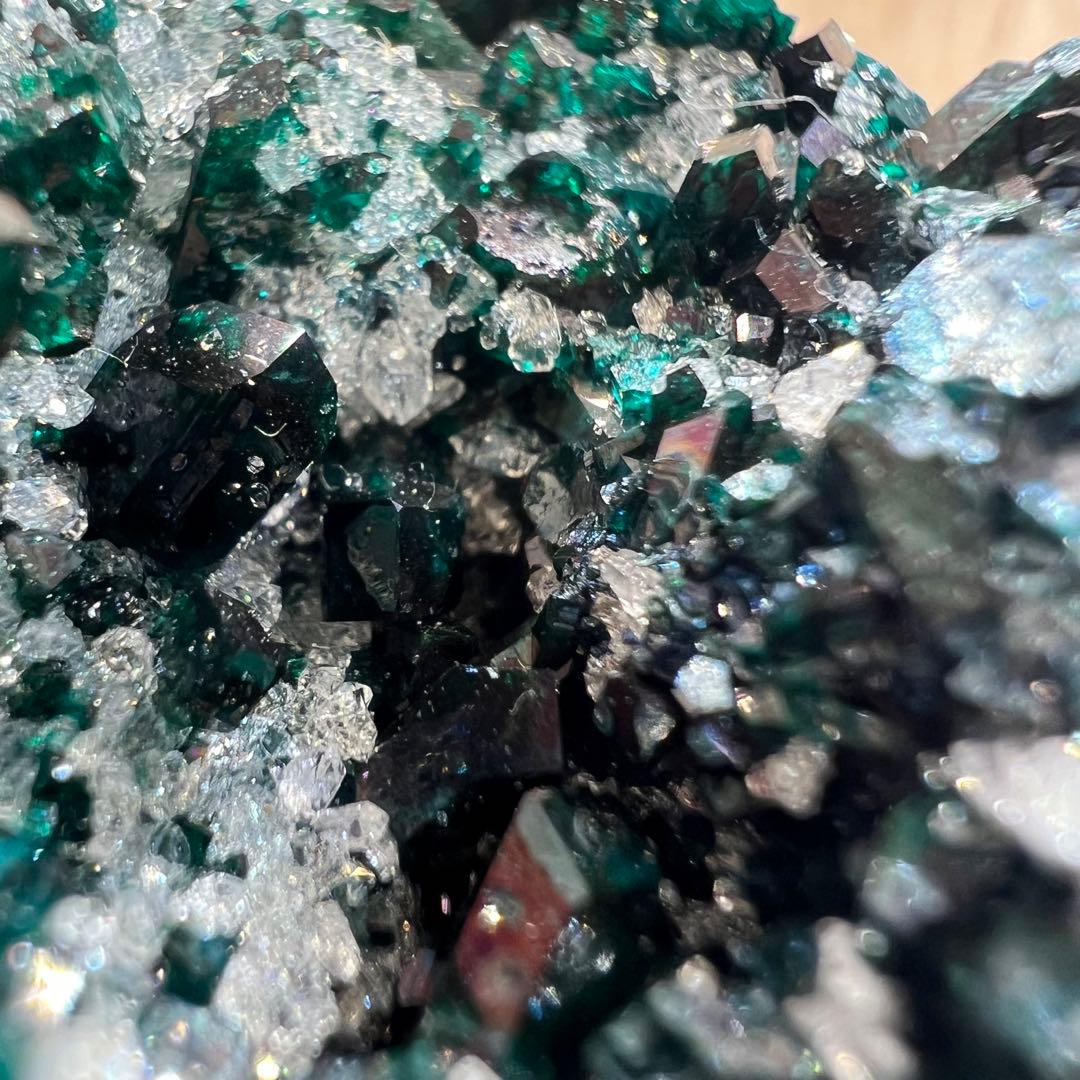 ダイオプテーズ 水晶 共生 鉱物 標本 原石