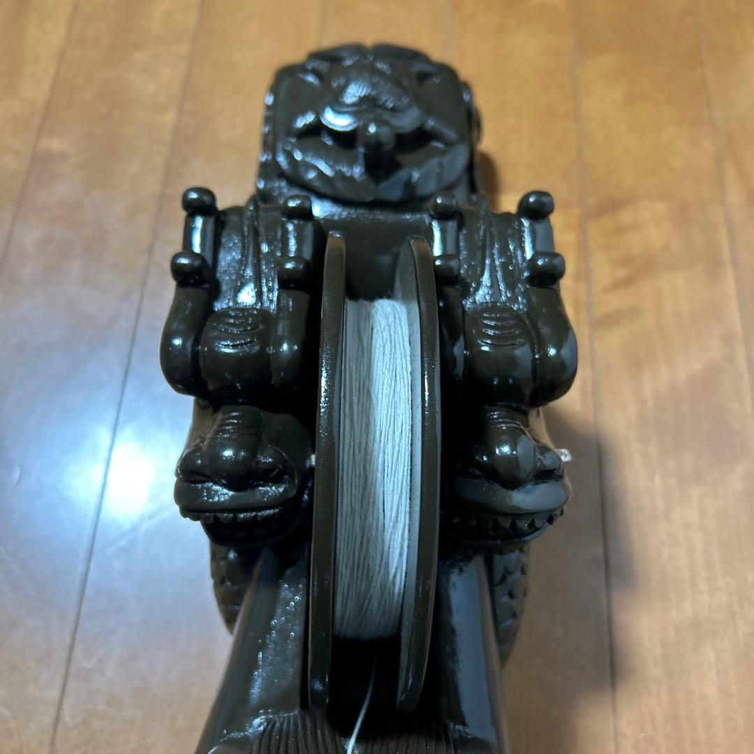 木彫 一刀彫 縁起物 墨壺 龍・鶴・亀