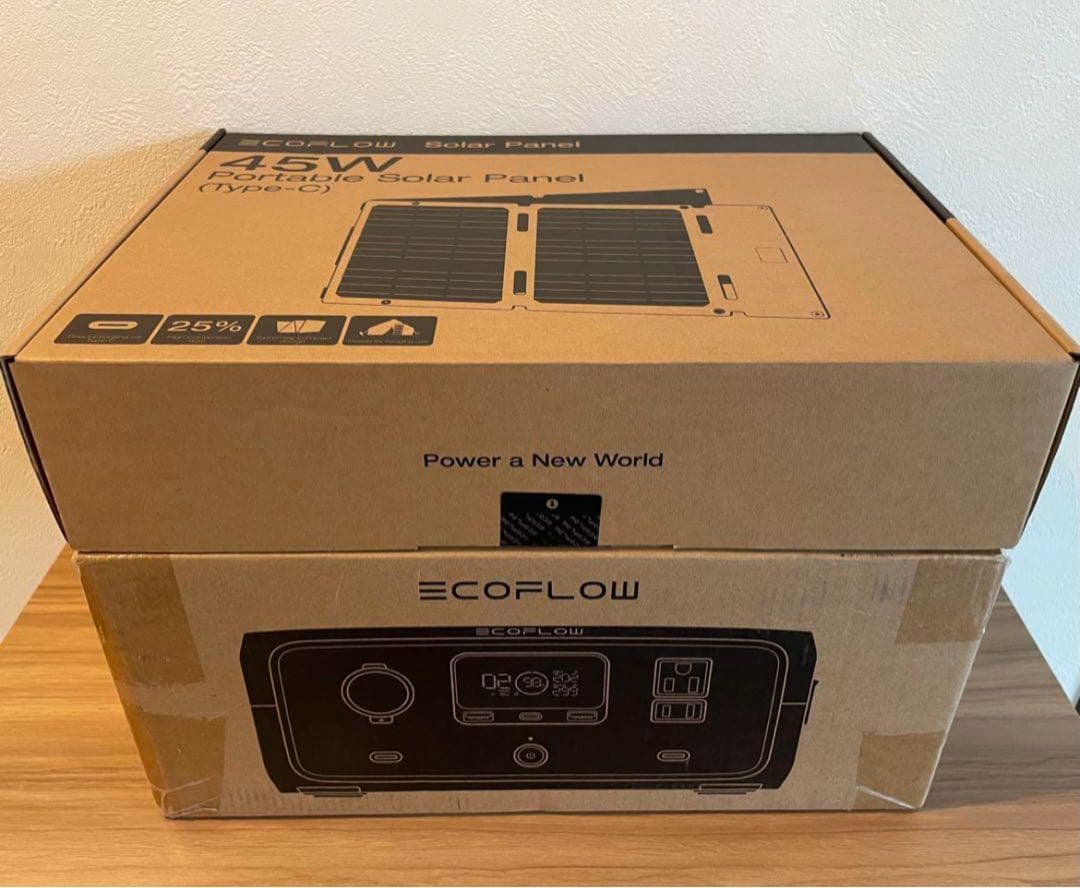 新品 EcoFlow ポータブル電源  3 + 45Wソーラ