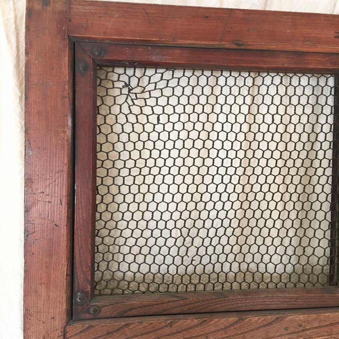 蔵戸 古民具 網付き 建具 昭和レトロ 扉