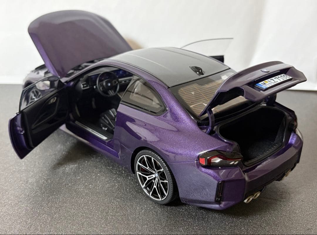 【新品同様】ミニチャンプスBMW M2クーペG87 2023 パープル 1/18