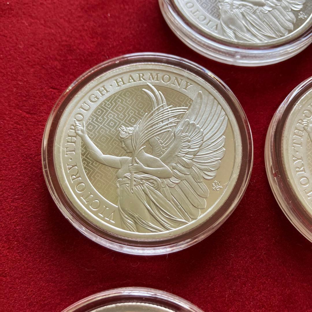 8枚◇アメリカ「セントヘレナ 女王の美徳・勝利 」1オンス 銀貨