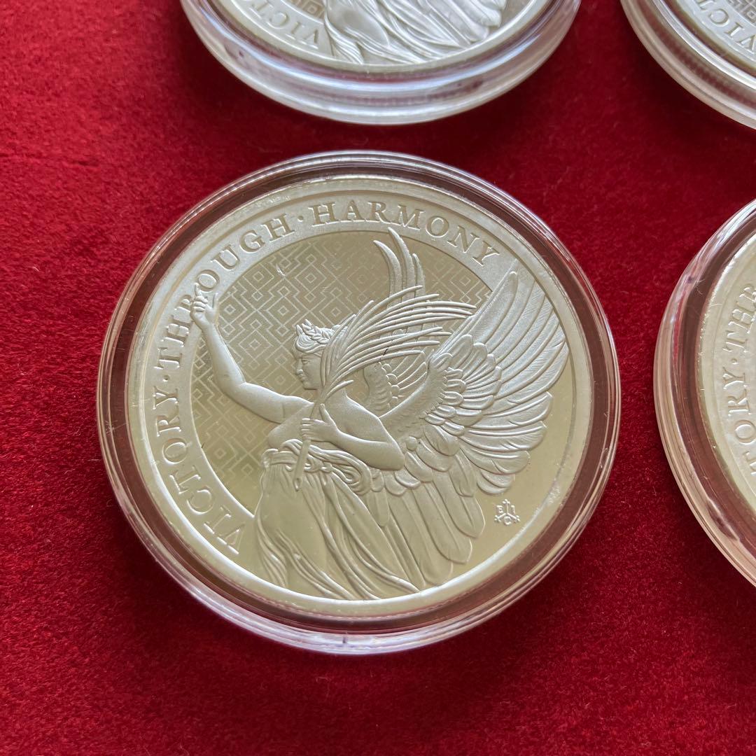 8枚◇アメリカ「セントヘレナ 女王の美徳・勝利 」1オンス 銀貨