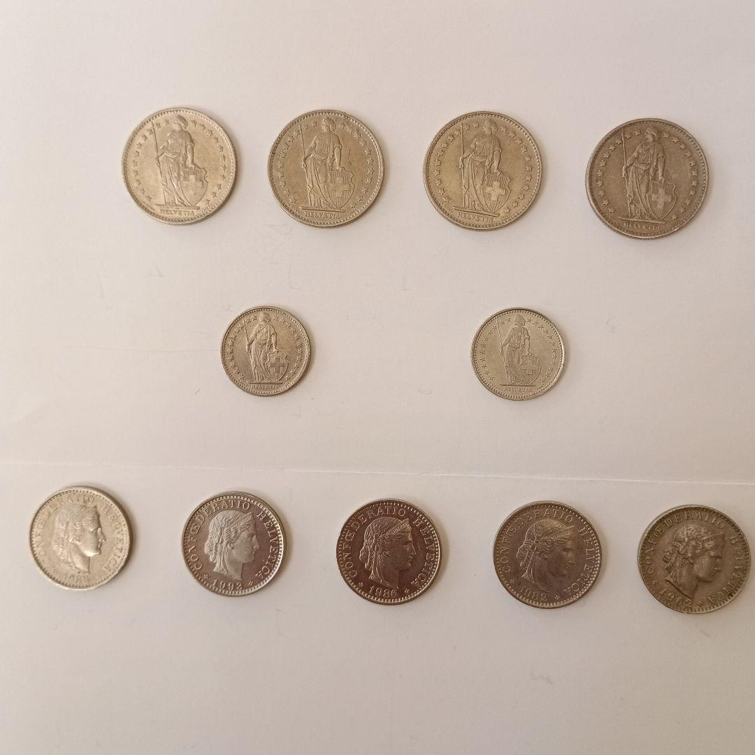 スイスフラン　旧　3種類　11枚