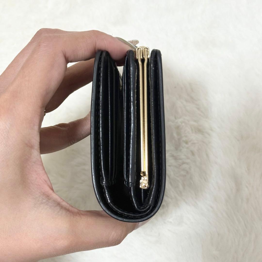 ポールスミス Paul Smith がま口財布 マーケトリーバニー ブラック美品