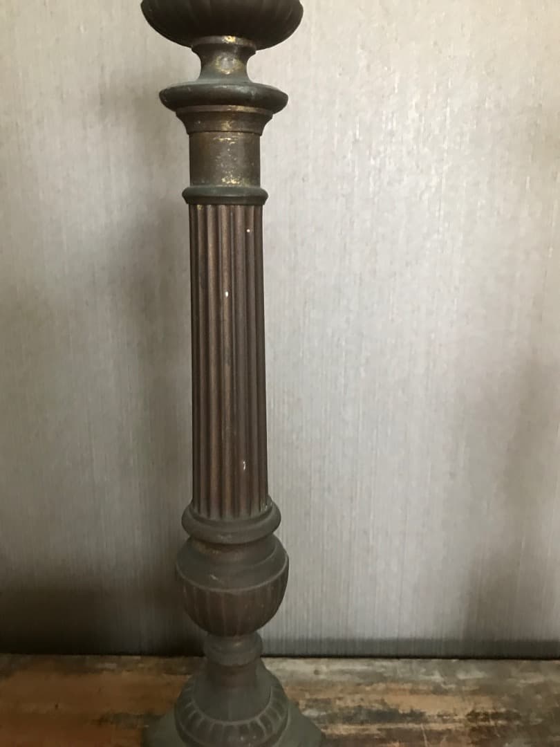 フランス　アンティーク　ブロンズ　キャンドルスタンド　燭台　ペア