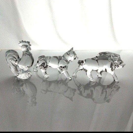 【美品】バカラ　干支の置物 十二支セット　クリスタルガラス 　12点セット　B