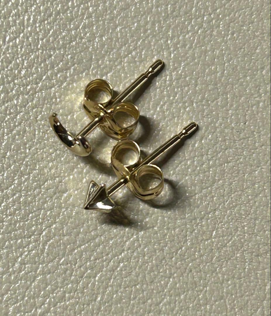 ete エテ　ムーンスターピアス　K18 K10