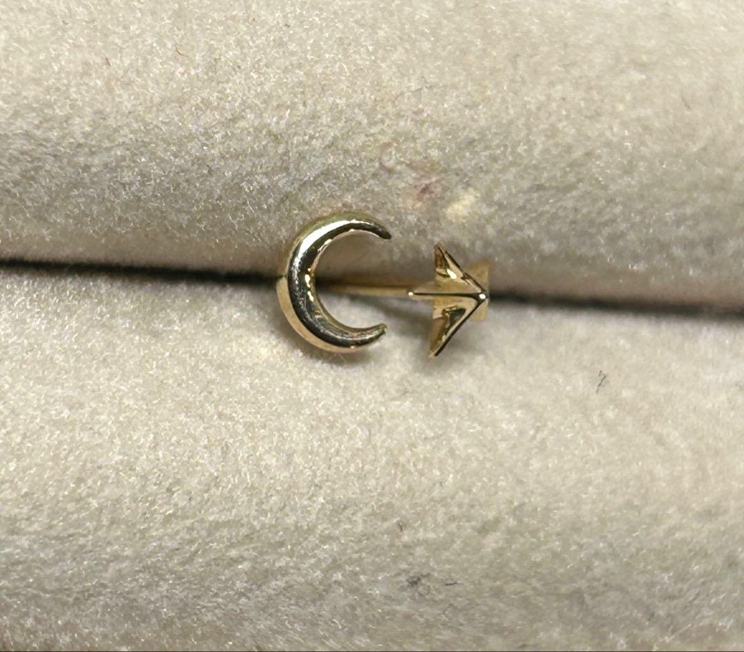 ete エテ　ムーンスターピアス　K18 K10