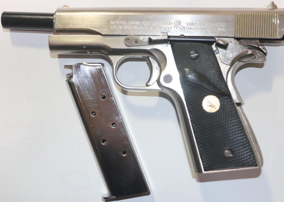 超希少！スズキ製作所ABS樹脂製モデルガン コルトガバーメント銀　SPG 合法品