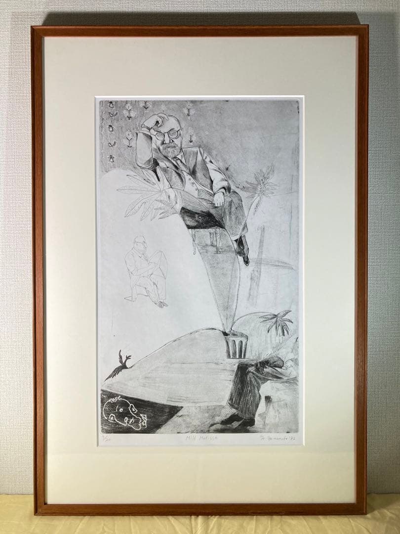 【真作】山本容子「Mild Matisse」1982年 銅版画 直筆サイン 版画