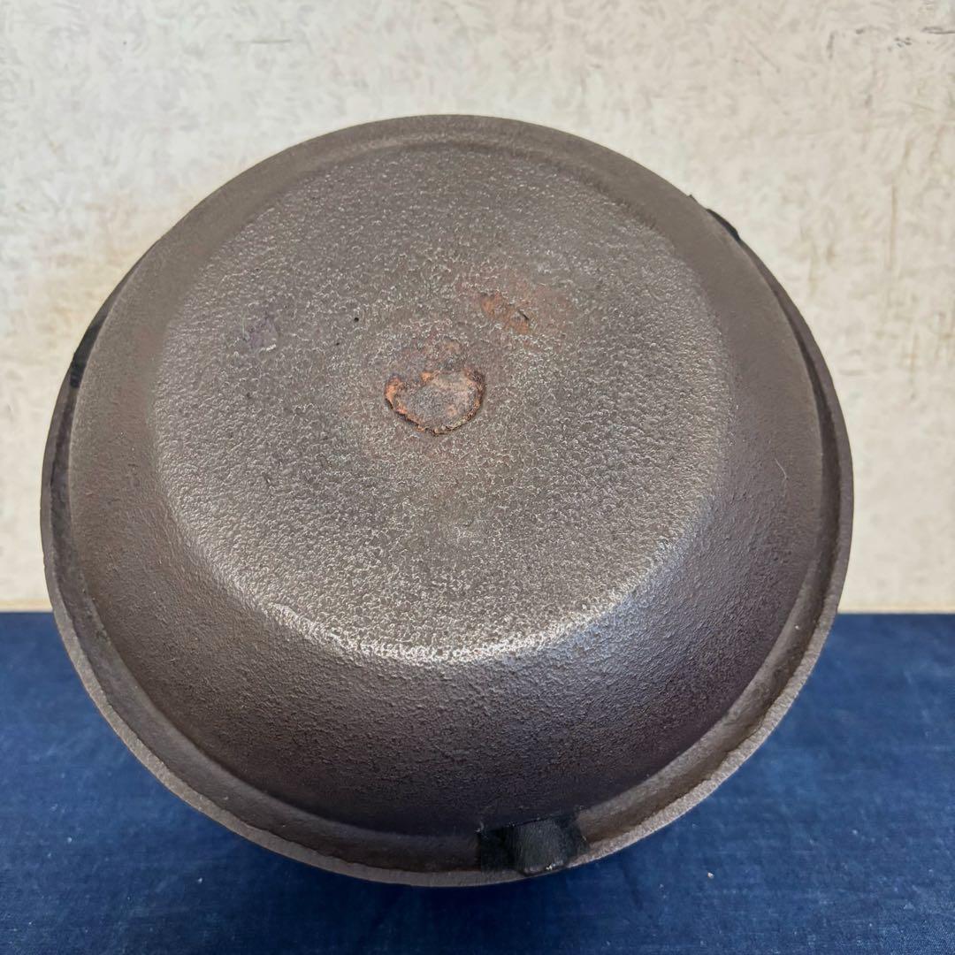 松竹梅地紋釜 風炉 茶釜 電熱器 唐銅朝鮮風炉釜 野々田製電熱器 敷板 茶道具