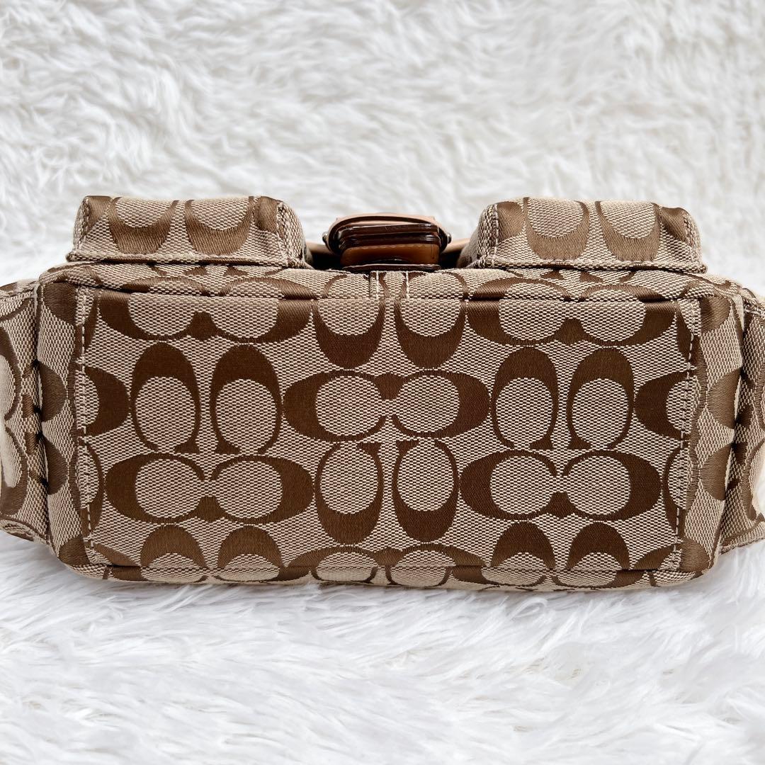 極美品✨COACH ソーホー シグネチャー ショルダーバッグ ベージュ y2k