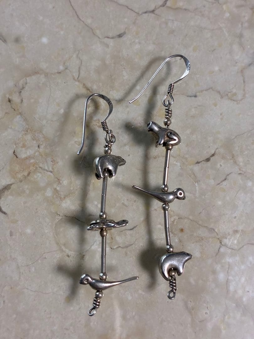 アクセサリー Animal Fetish Pierced Earrings - Silver