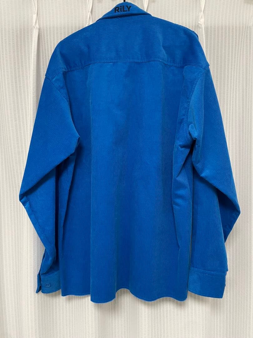 RILY コーデュロイシャツ　ブルー　Mサイズ