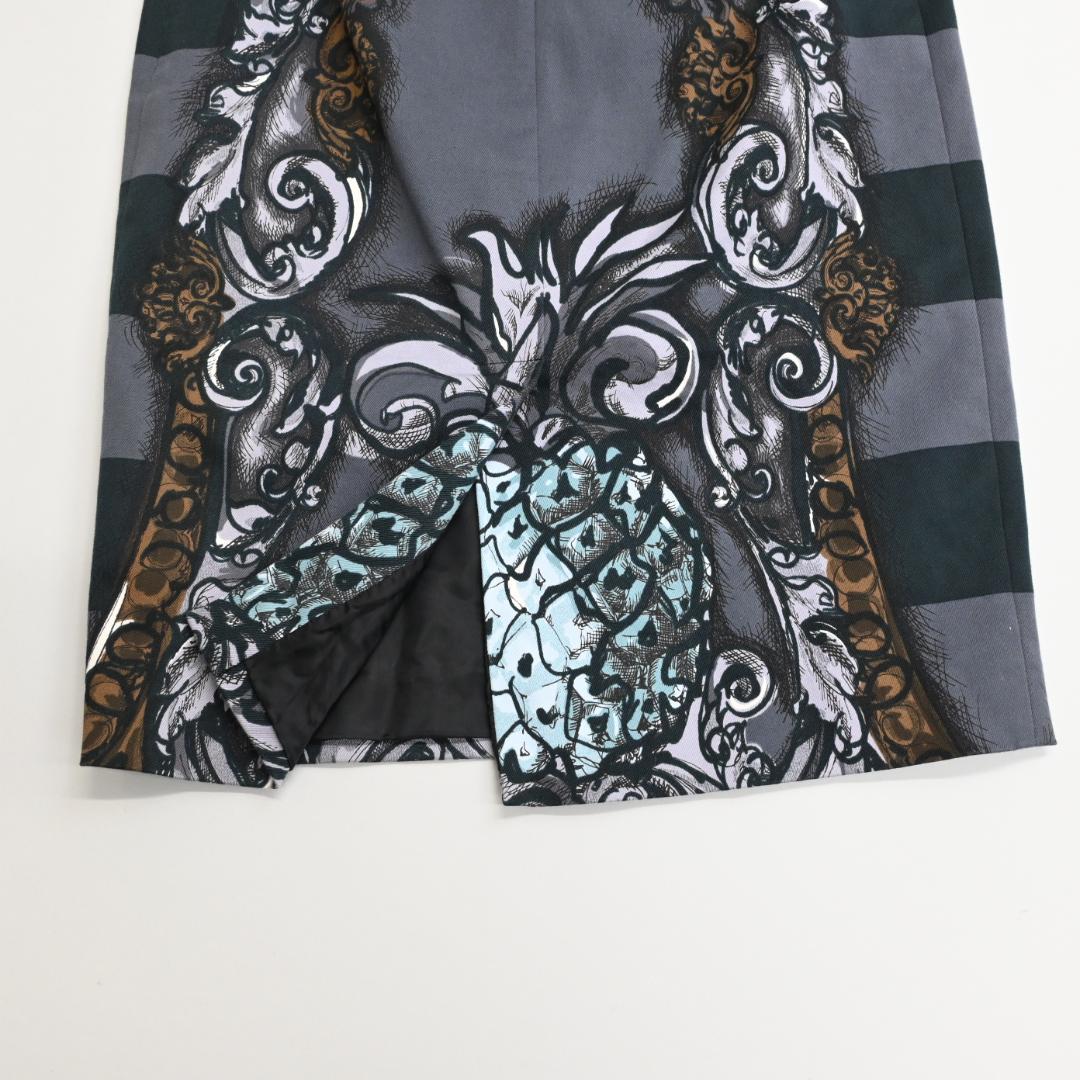 ■ 47317★年 PRADA プラダ スカート フルーツ柄 タイト