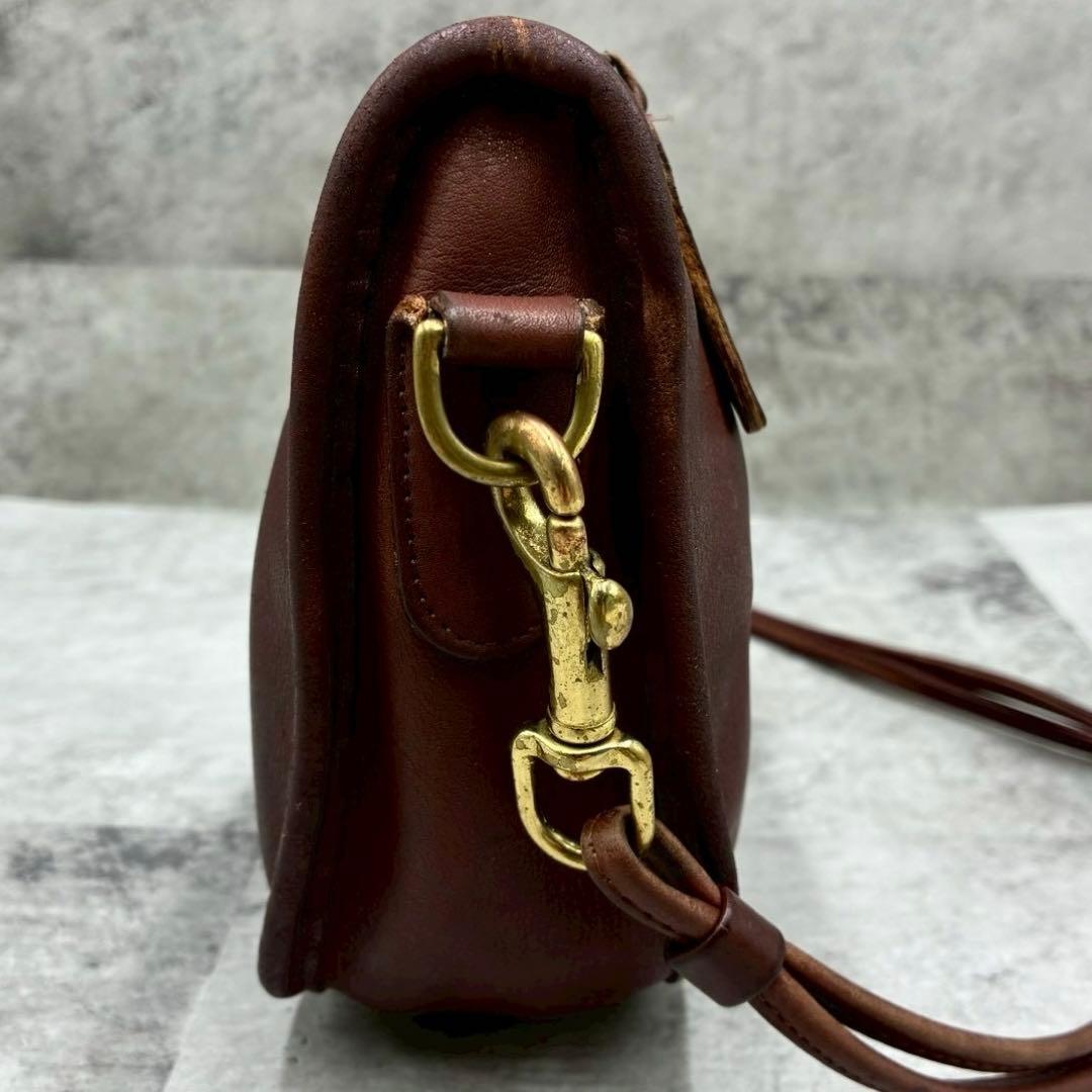 希少 良品 オールドコーチ ショルダーバッグ クロスボディ ハーフムーン レザー