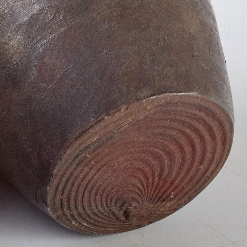 茶道具　備前焼　木村陶峰造　茶入　仕覆付　共箱　V　8750