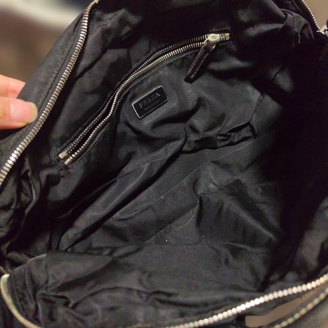 プラダ　ナイロン　レザー　ハンドバッグ　ショルダーバッグ