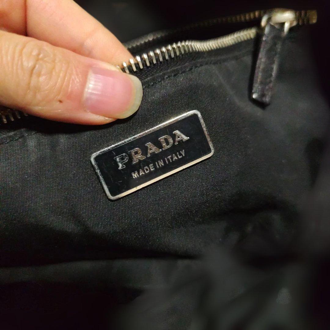 プラダ　ナイロン　レザー　ハンドバッグ　ショルダーバッグ