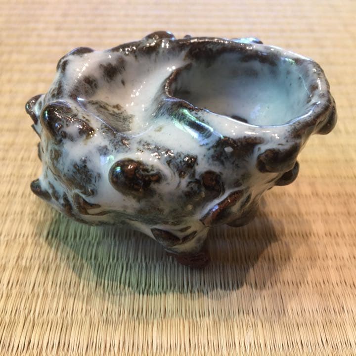 【美品】茶道具・蓋置・萩焼サザエ｜守繁徹造・共箱・共布・略歴付き