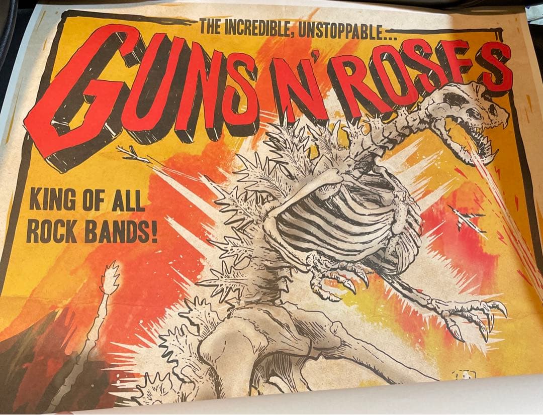 GUNS N' ROSES 2017 リトグラフ 埼玉ゴジラ