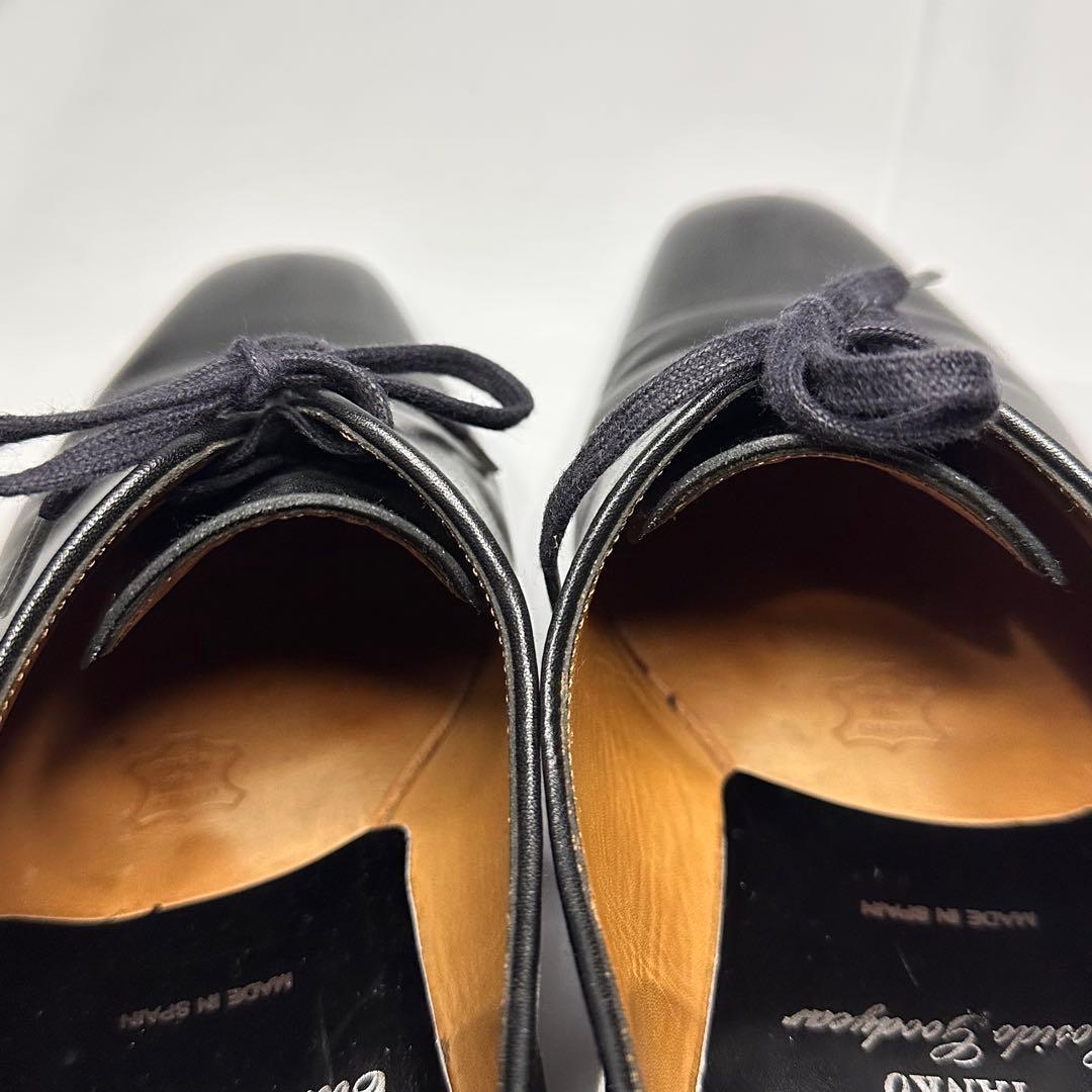 ヤンコ☆革靴☆ブラック☆ホールカット☆本革☆7.5☆スペイン製☆206