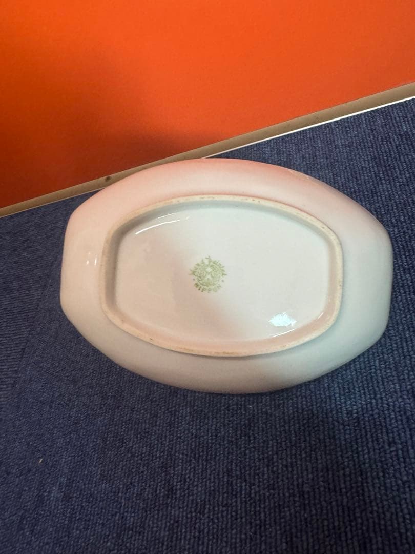 1846 【明治アンティーク】オールドノリタケ 風車図　手提皿　時代物