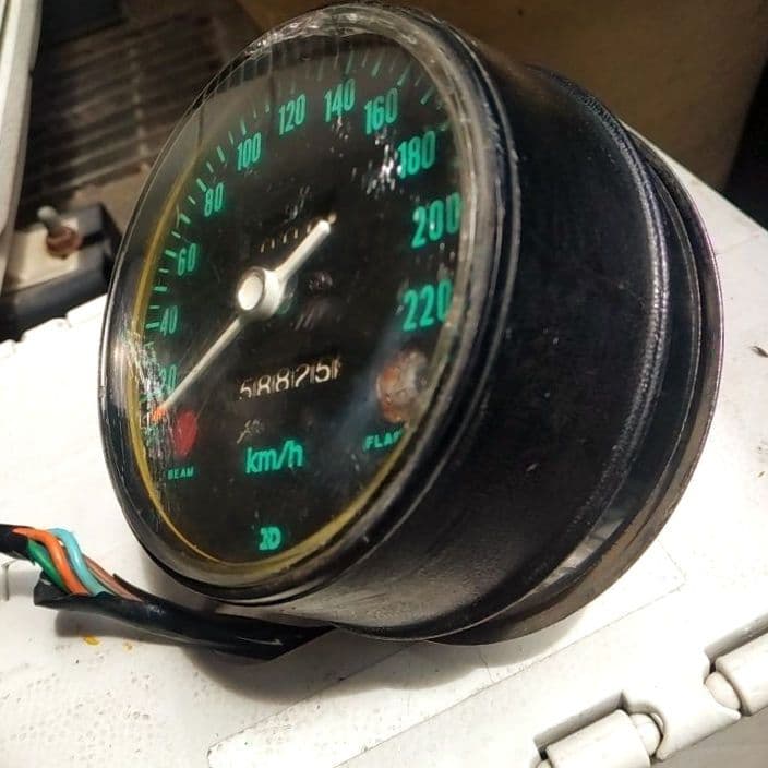 さっしぃ〜　　CB750fourKO国内スピードメーター当時物　青フリ