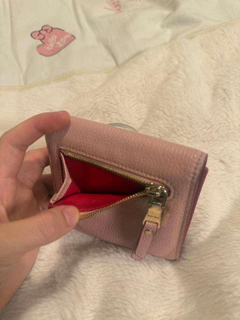 Miu Miu 三つ折り財布 ピンク