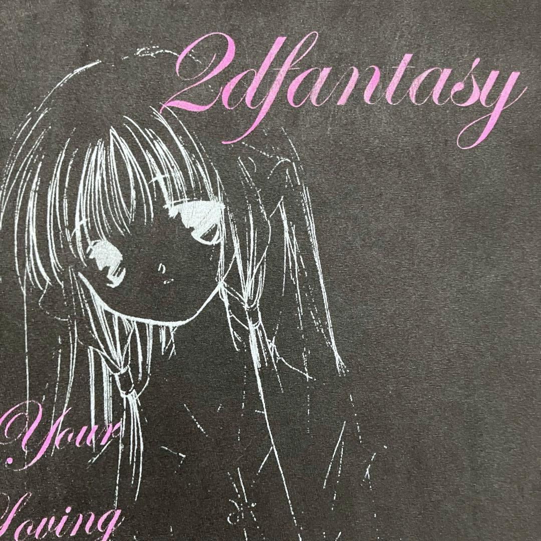 【L】ちょびっツ ちぃ アニメ Tシャツ フェードブラック 両面プリント