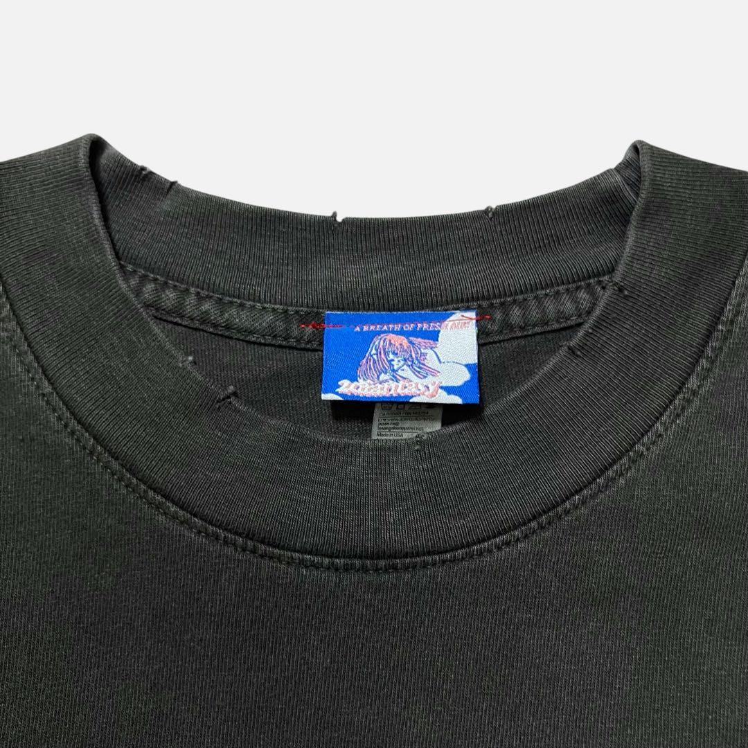 【L】ちょびっツ ちぃ アニメ Tシャツ フェードブラック 両面プリント