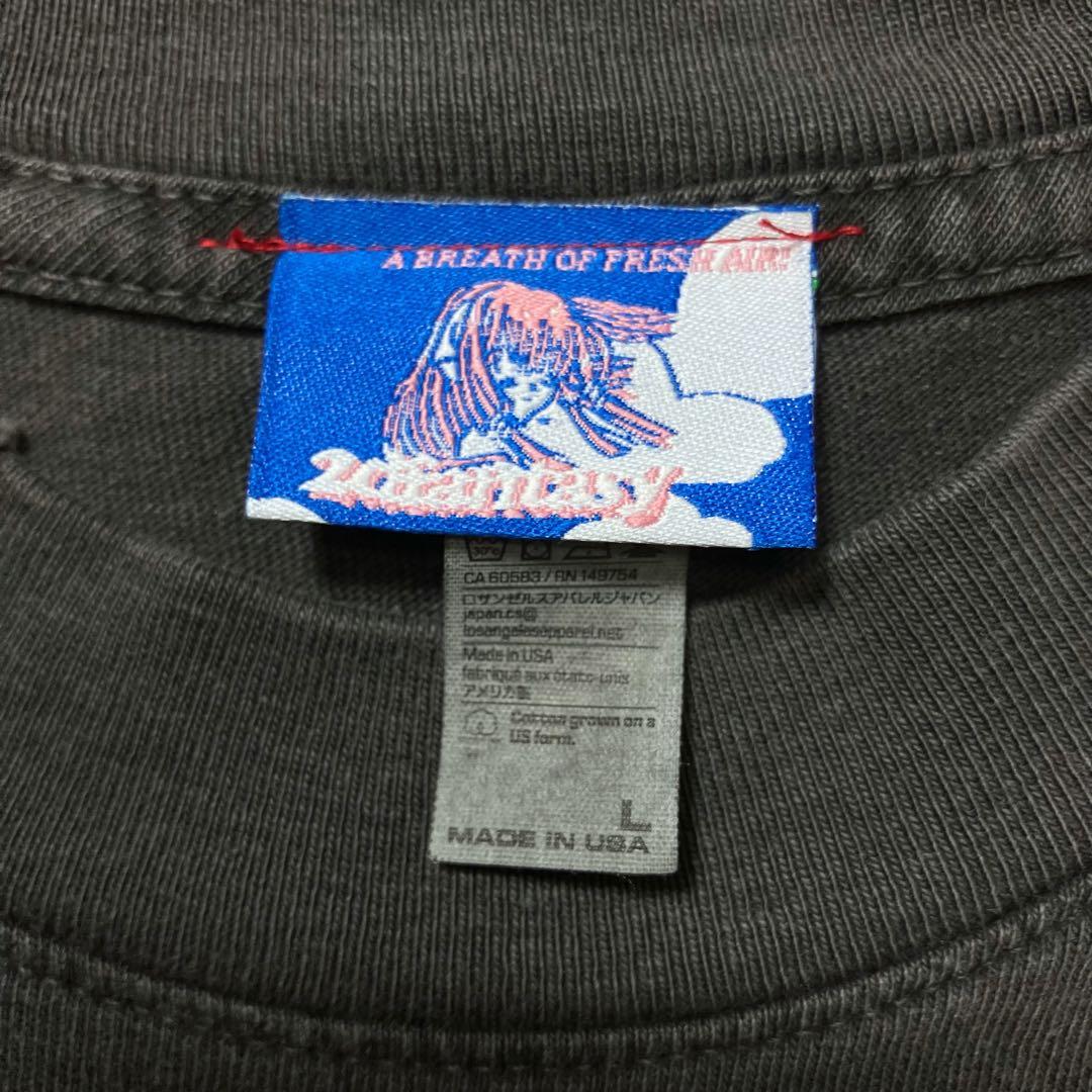 【L】ちょびっツ ちぃ アニメ Tシャツ フェードブラック 両面プリント