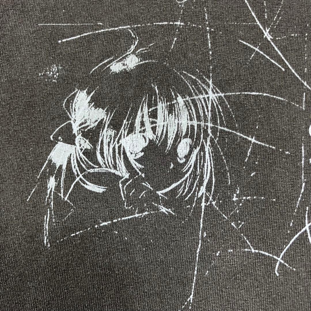 【L】ちょびっツ ちぃ アニメ Tシャツ フェードブラック 両面プリント