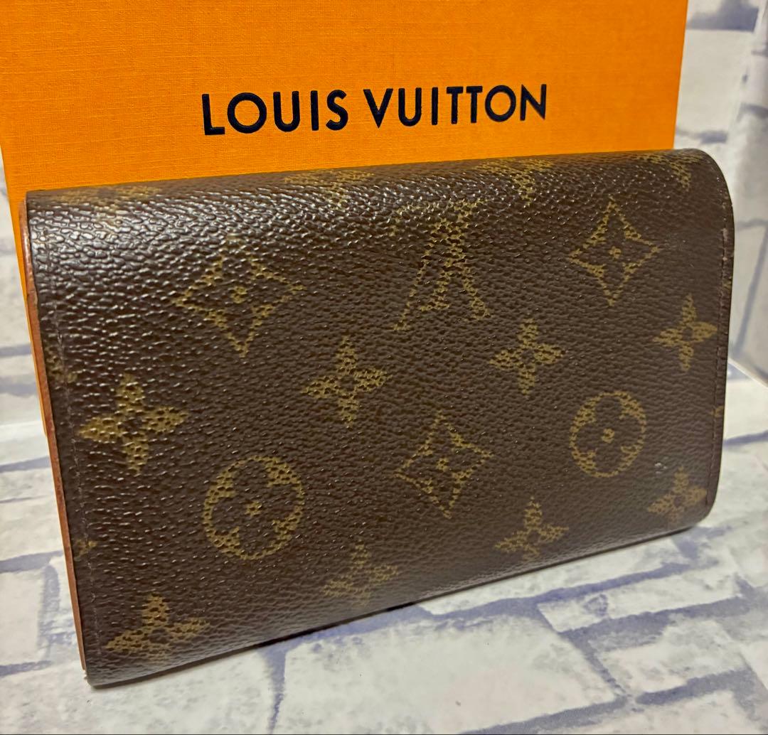 『美品』ルイヴィトン 二つ折り財布 ポルトモネ ビエ トレゾール モノグラム