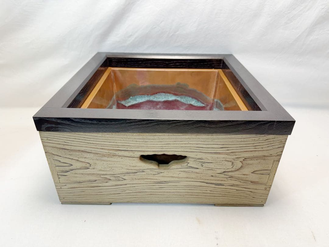 茶道具 焼杉 置炉 磨入子 野々田電熱器 2点セット