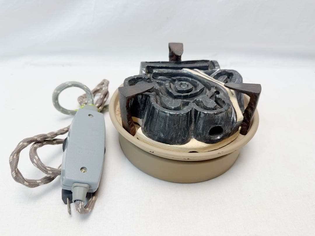 茶道具 焼杉 置炉 磨入子 野々田電熱器 2点セット