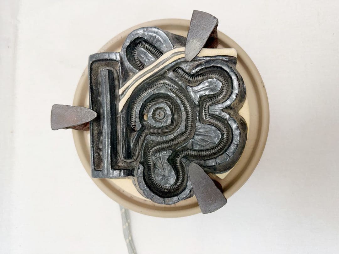 茶道具 焼杉 置炉 磨入子 野々田電熱器 2点セット