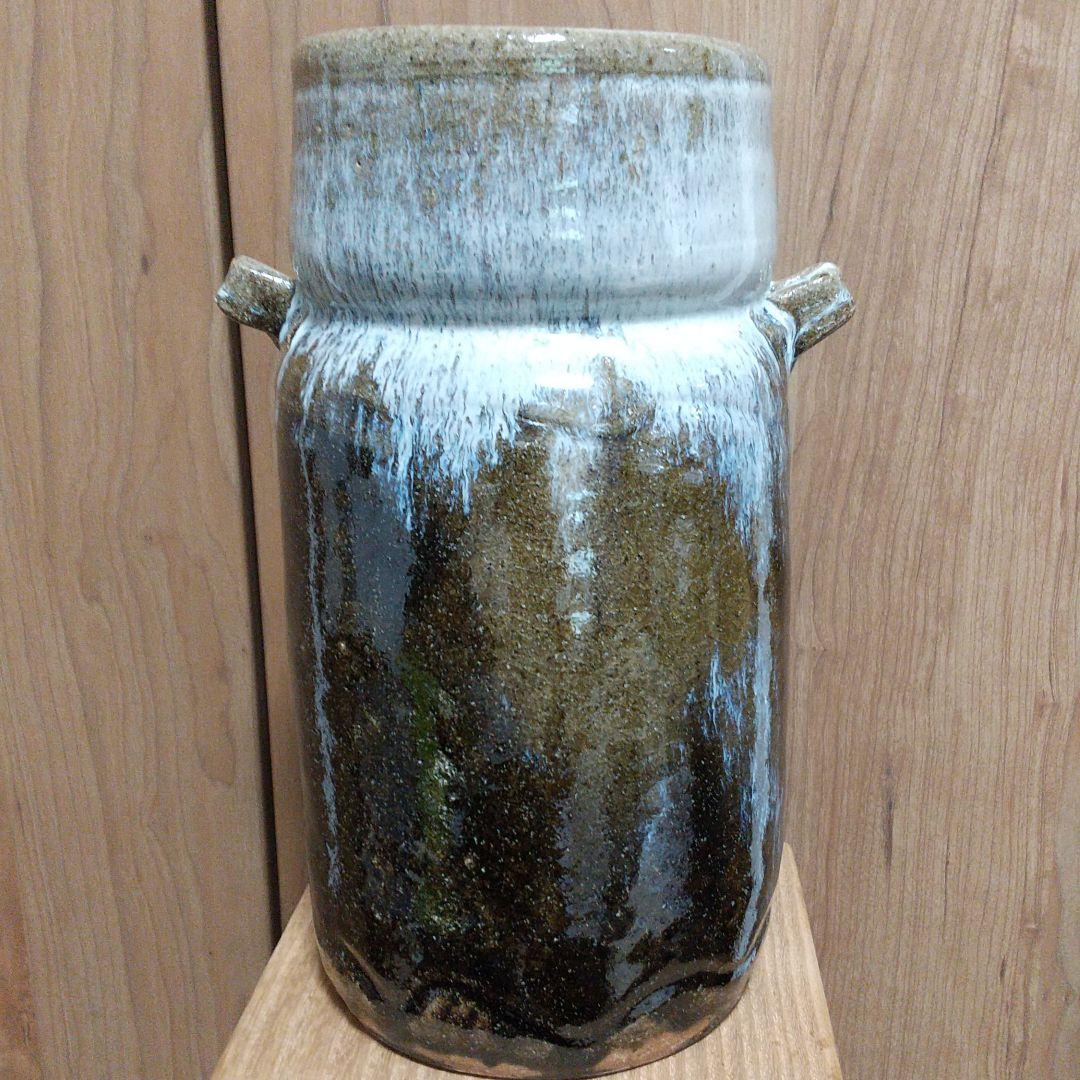 十三代 中里太郎右衛門 叩き朝鮮唐津耳付花生