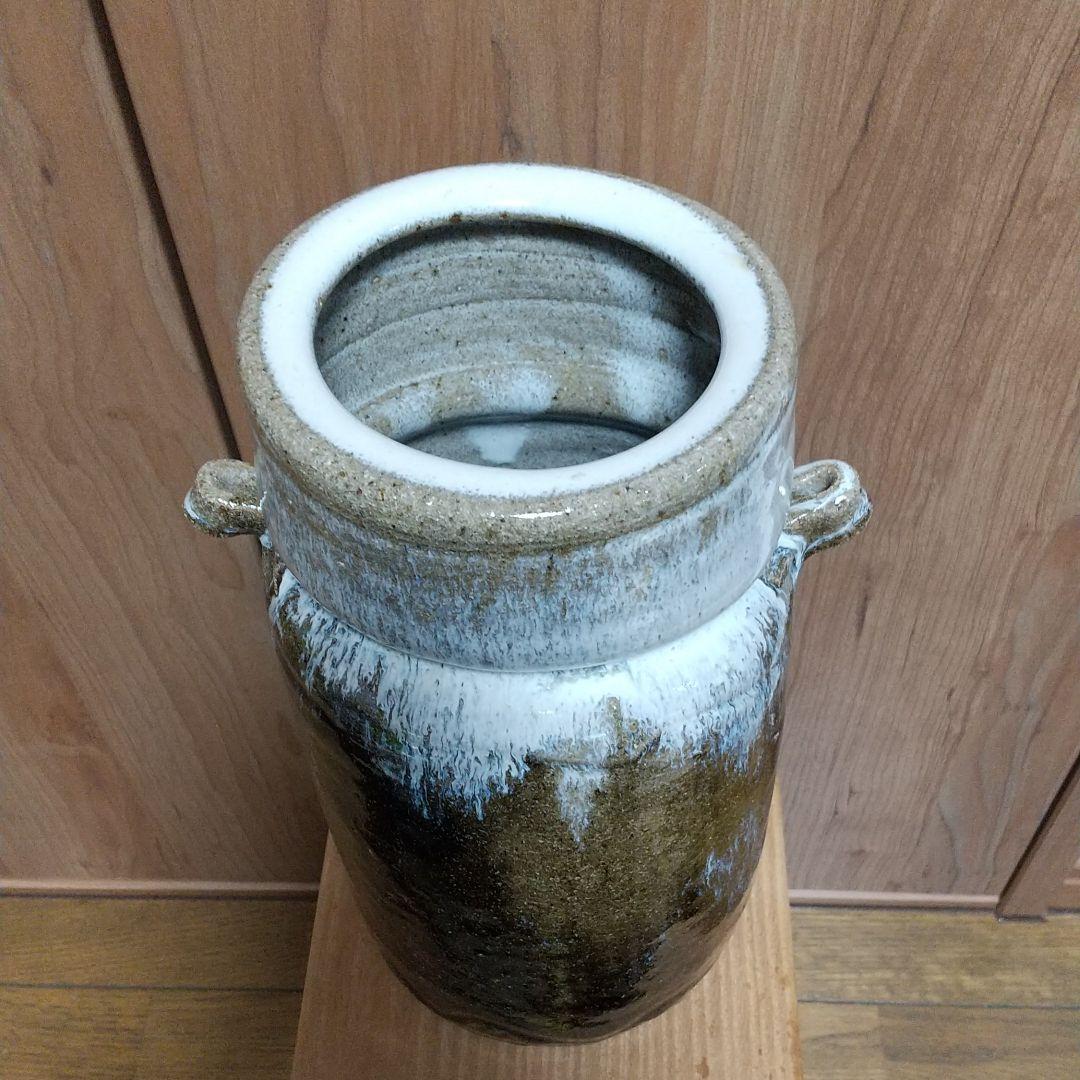 十三代 中里太郎右衛門 叩き朝鮮唐津耳付花生