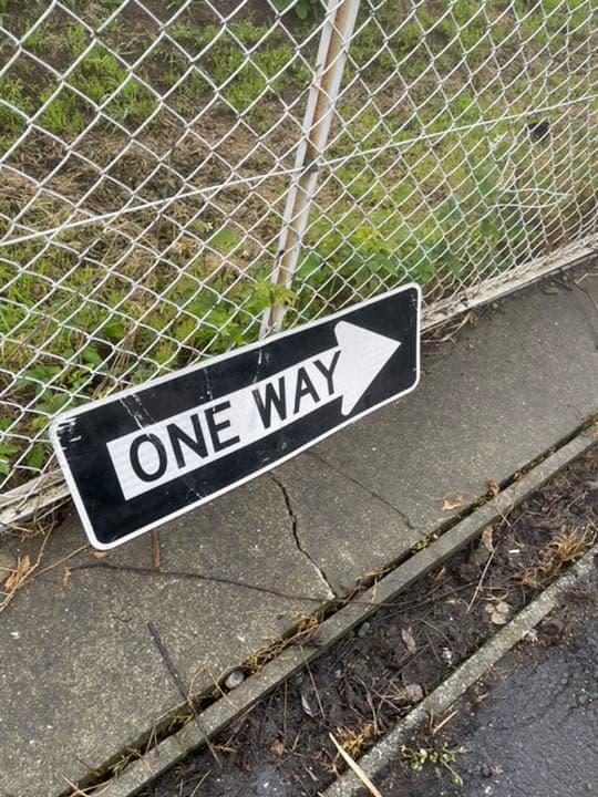 USA ビンテージ ワンウエイ 右　 一方通行　　【人気向上中商品】