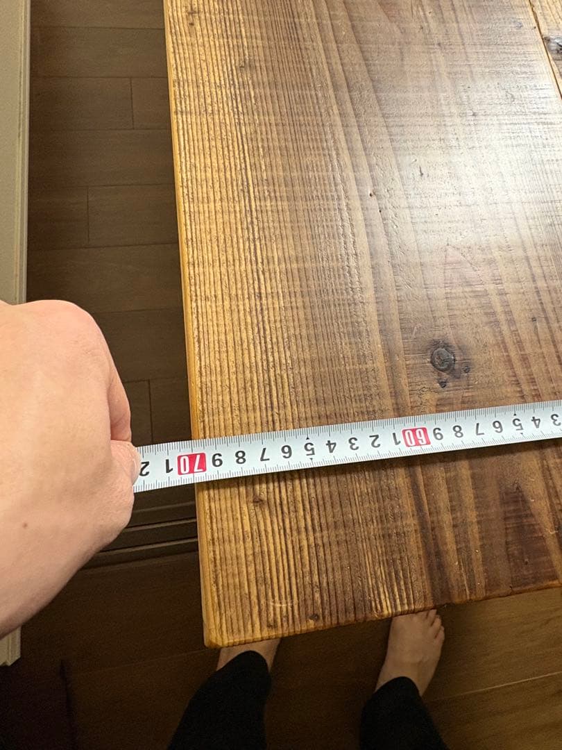 バツ送料込KANADEMONO ダイニングテーブル 140✖️70✖️71