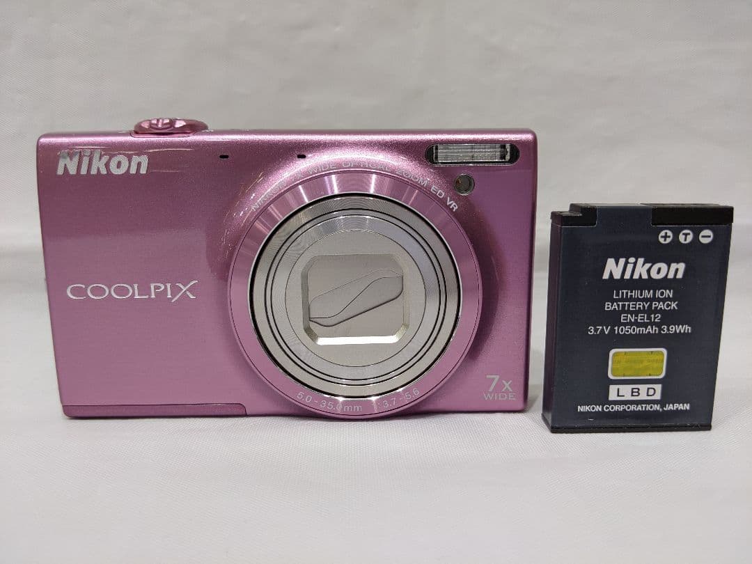 動作未確認品 Nikon COOLPIX S6100 ピンク 7倍ズーム