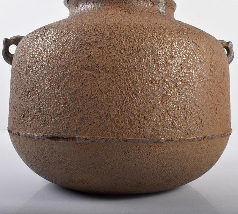 茶道具　釜師　十二代　和田美之助造　阿弥陀堂釜　共箱　M 3772B