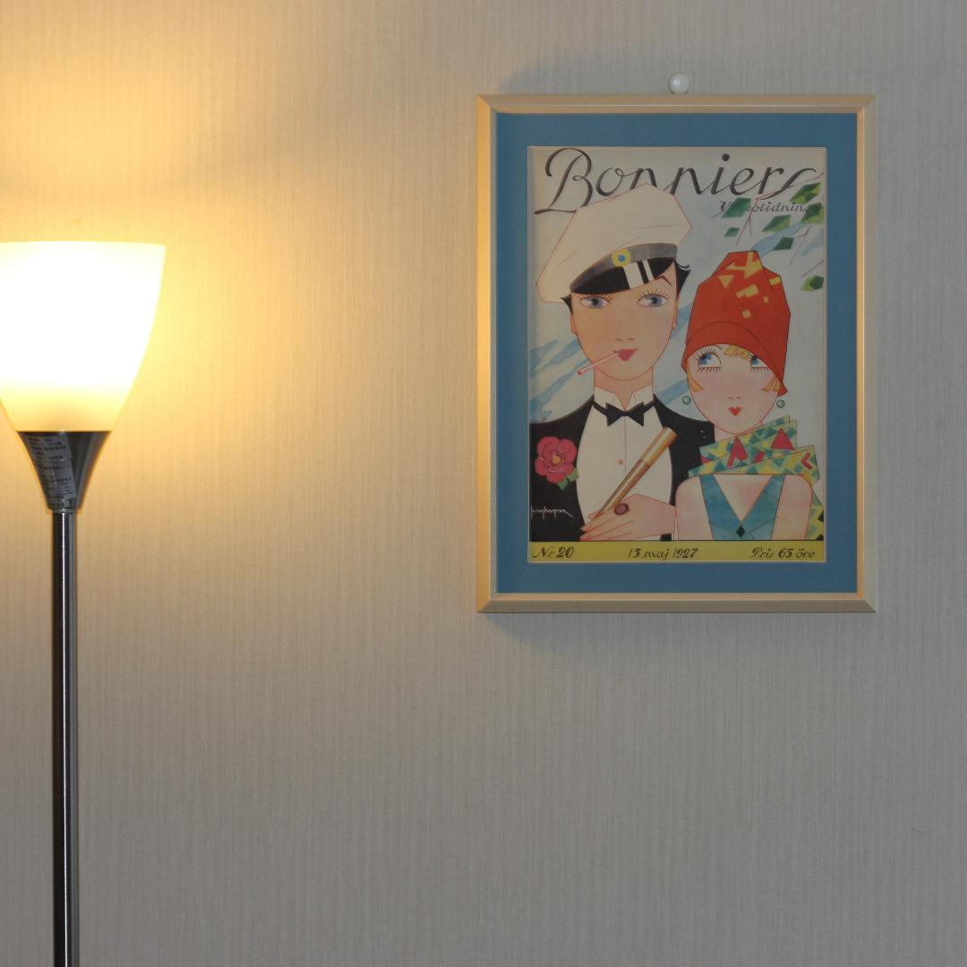 アンティークポスター 100年前 北欧スウェーデン アートイラスト ヴィンテージ